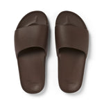 Archies Brown Arch Support Slides — top view
