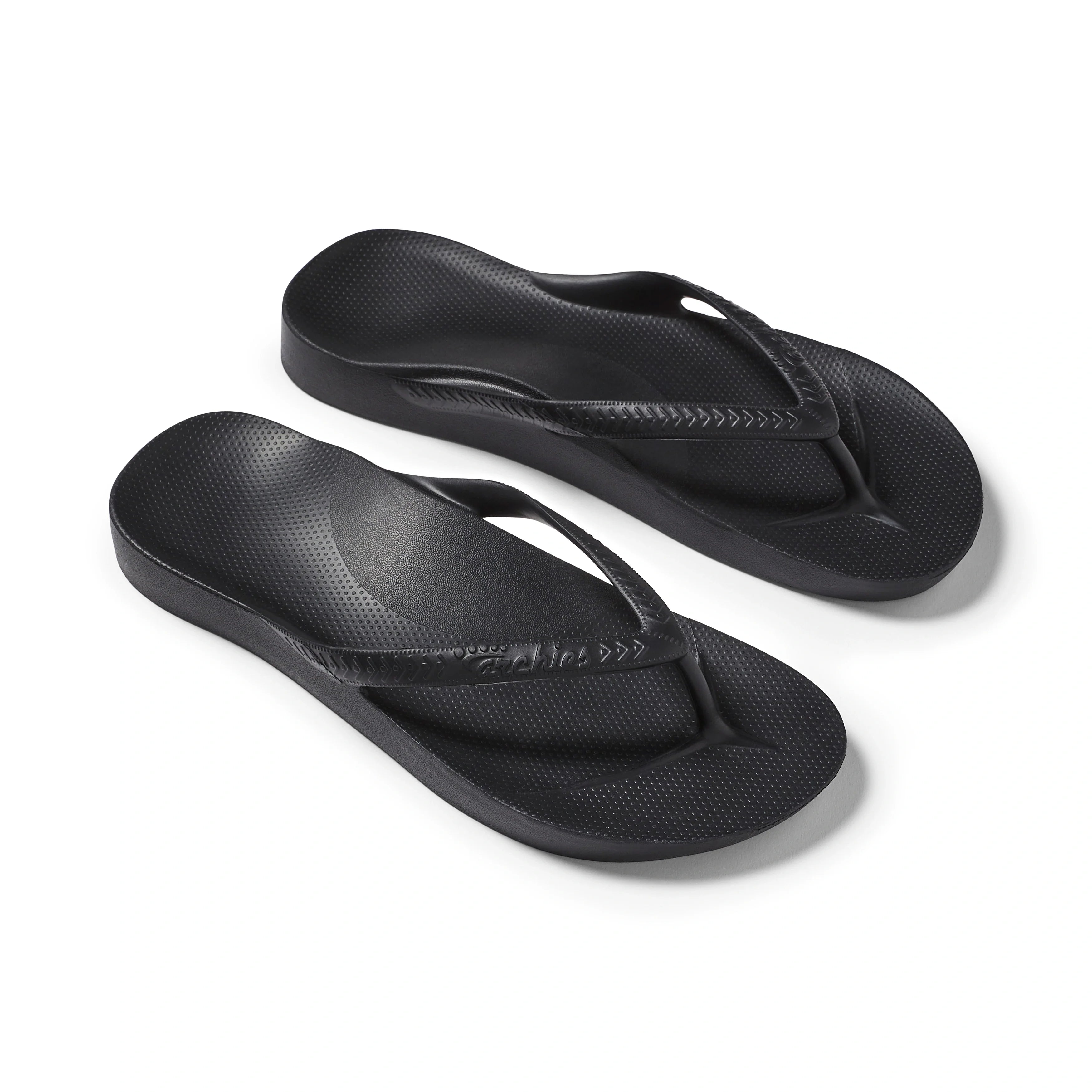Black Archies Arch Support Flip Flops angle 08