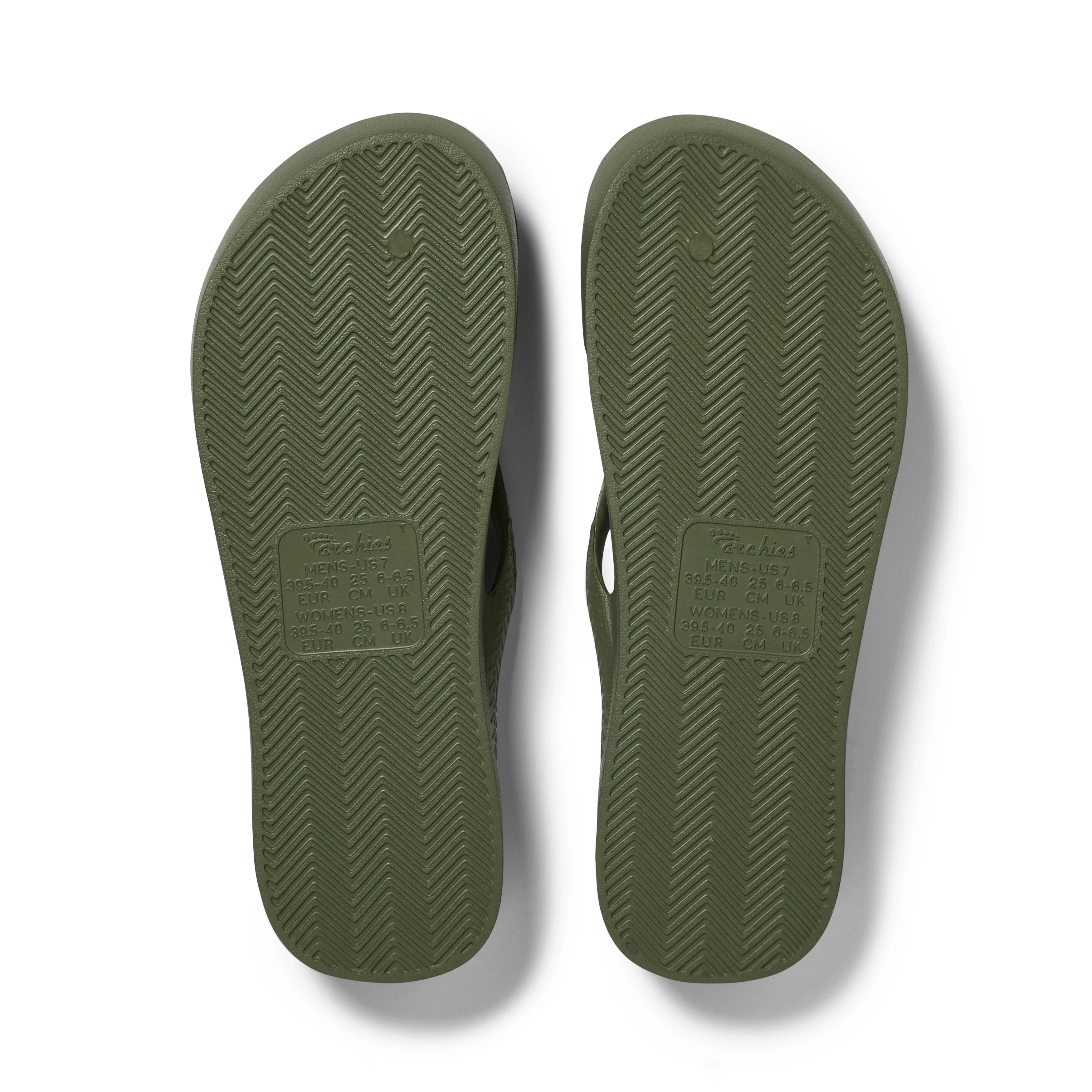 Olive Archies Arch Support Flip Flops angle 04