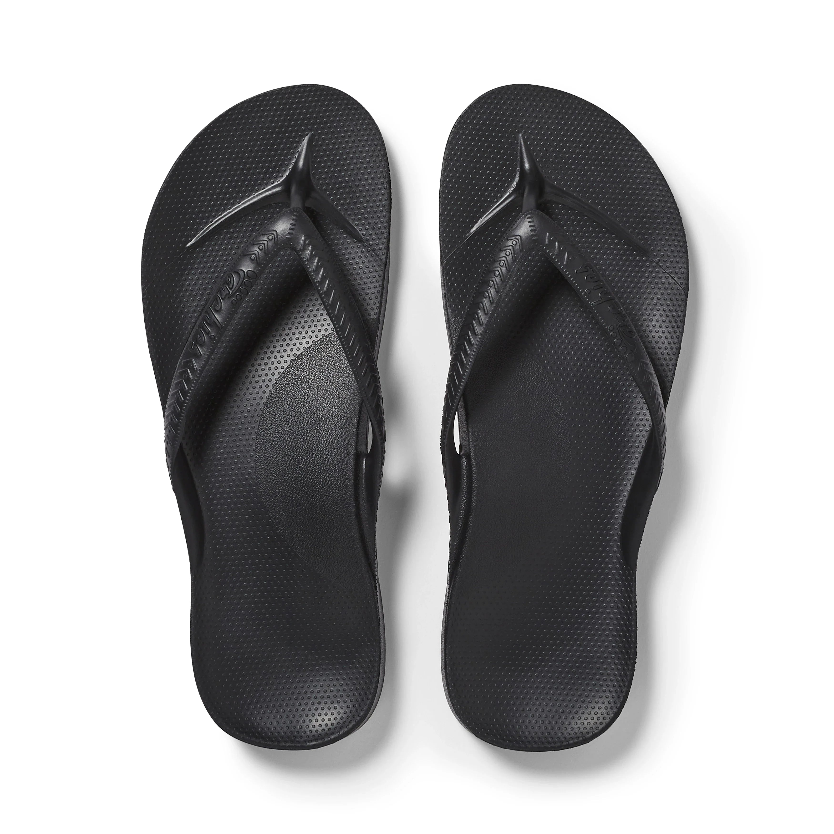 Black Archies Arch Support Flip Flops angle 01