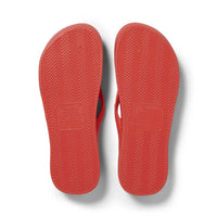 Archies Arch Support Flip Flops Coral bottom view