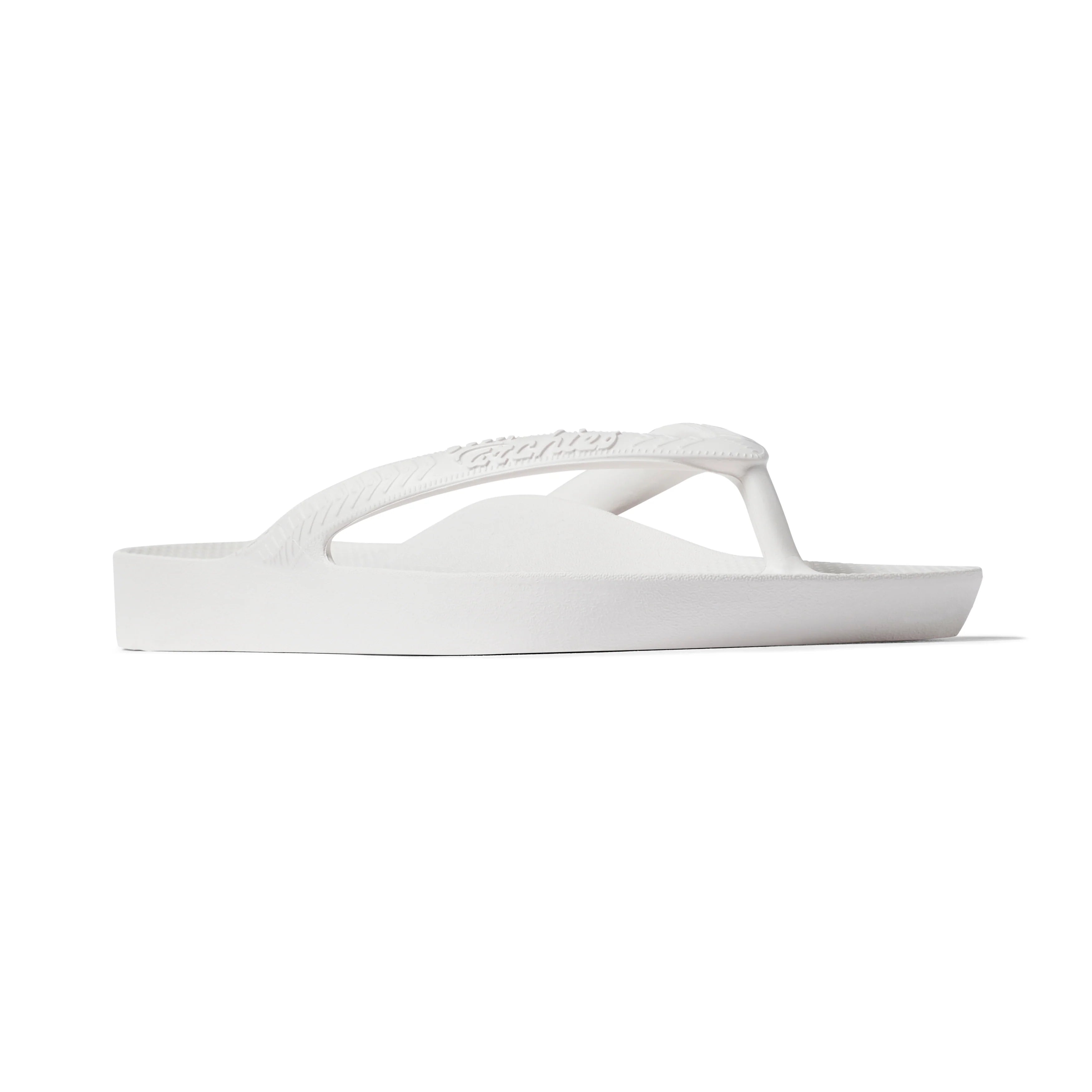 White Archies Arch Support Flip Flops angle 05